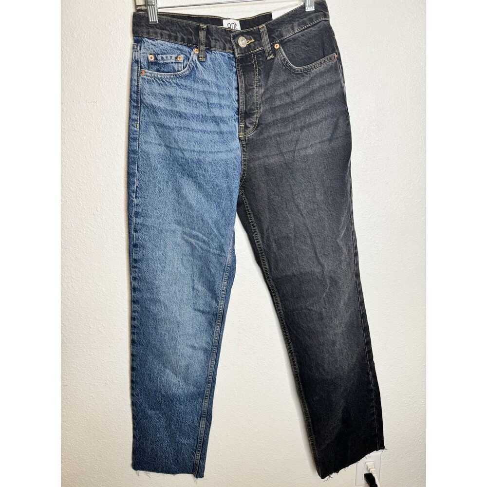 BDG Urban Outfitters Pax Two-Tone Jeans W28 L32 Blue Black Denim NWT - Picture 2 of 16